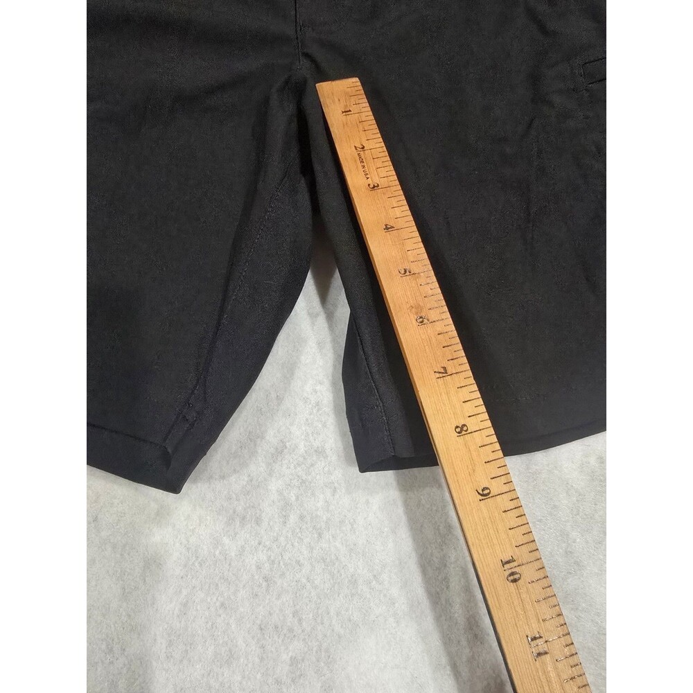 Chaps Mens Golf Shorts Size 34 Black Relaxed Fit 8" Inseam Flat Front Polyester - Picture 4 of 12